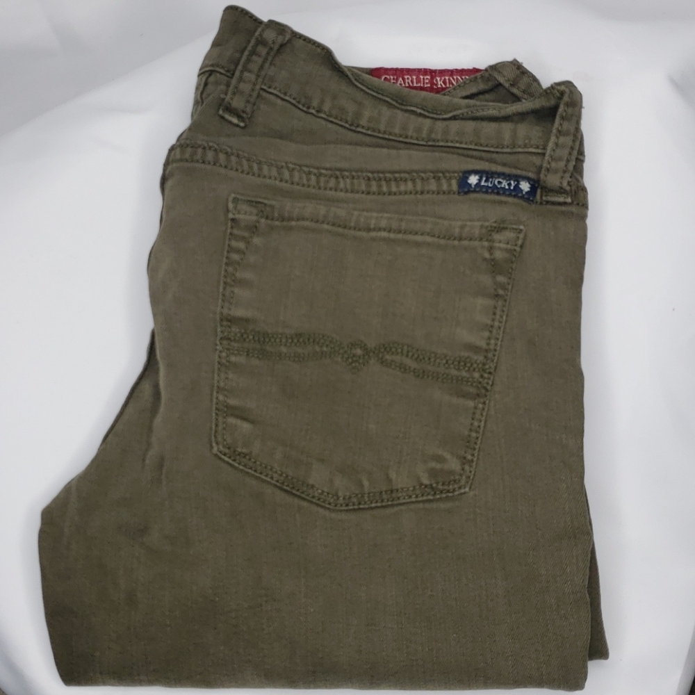 Lucky Brand Olive Green Charlie Jeans Size 2